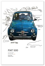 FIAT 500 blue