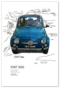 画像1: FIAT 500 blue