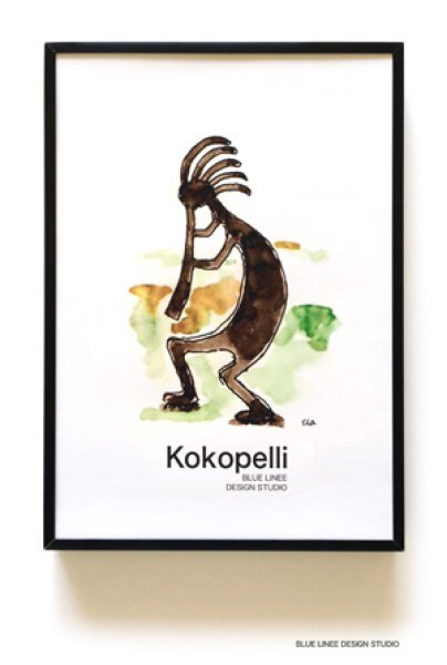 画像1: ポスターB5：Kokopelli (1)