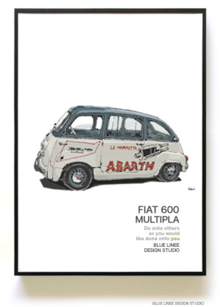 画像1: A3ポスター：FIAT 600 MULTIPLA  (1)